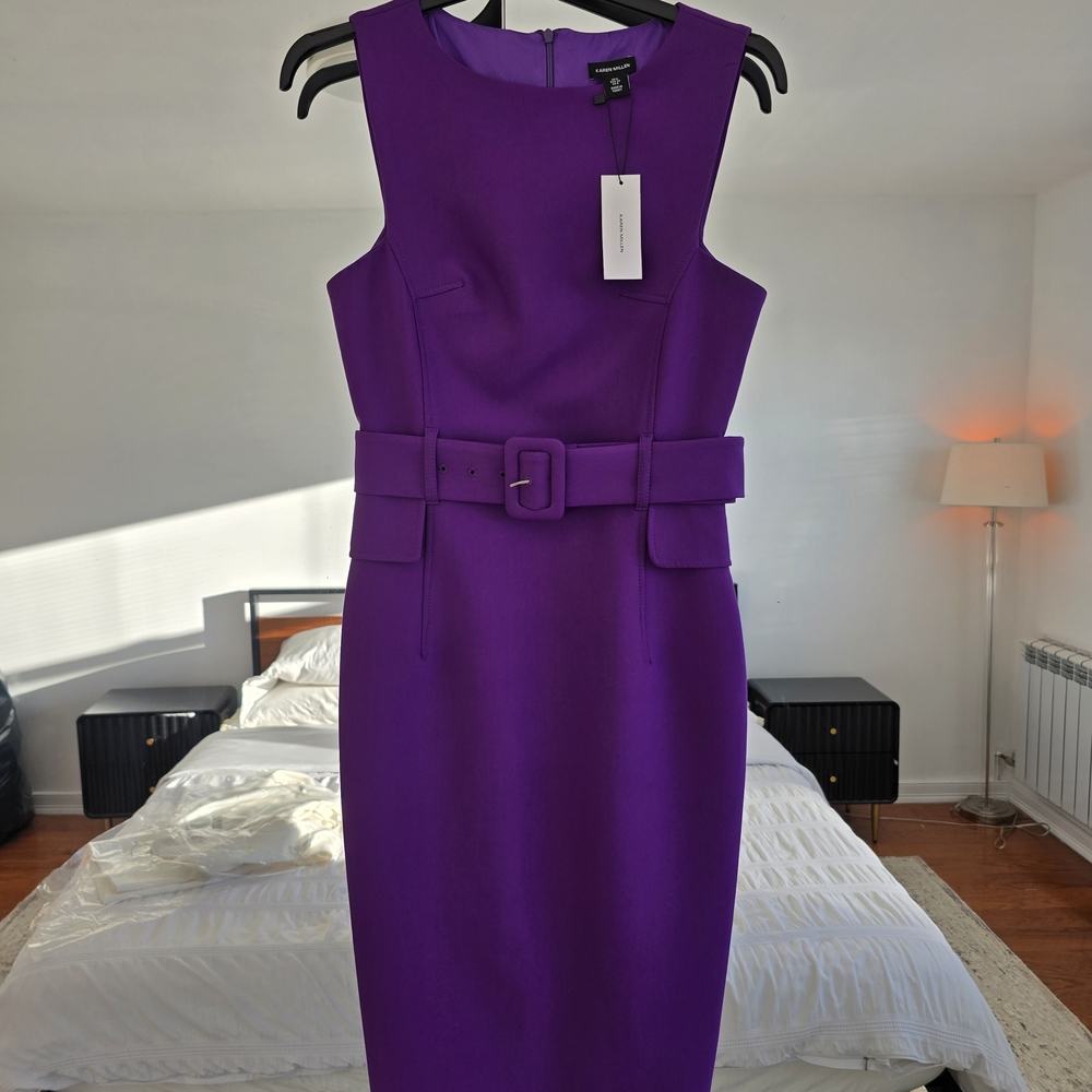 Elegant Purple Sleeveless Dress